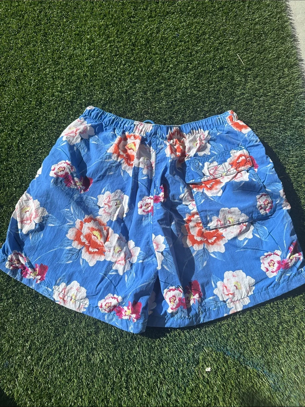 Men's Blue Floral Swim Shorts